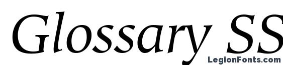 Шрифт Glossary SSi Italic