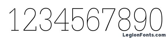Glypha LT 35 Thin Font, Number Fonts