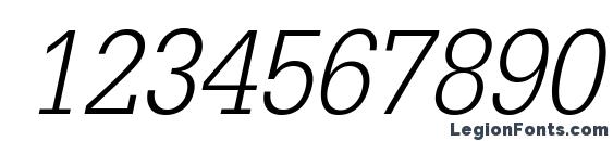 Glypha LT 45 Light Oblique Font, Number Fonts