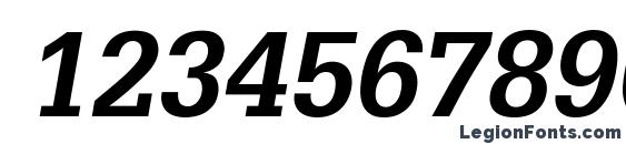 Glypha LT 65 BoldOblique Font, Number Fonts