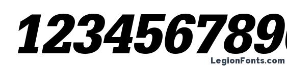 Glypha LT 75 Black Oblique Font, Number Fonts