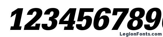 GlyphaLTStd BlackOblique Font, Number Fonts