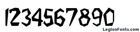 Glyphics Regular Font, Number Fonts