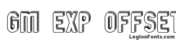 Шрифт Gm exp offset doubleoutline
