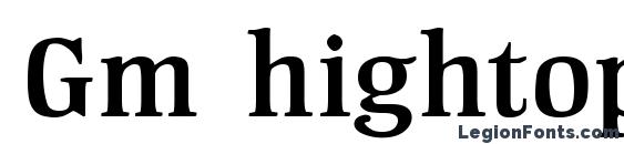 Gm hightop demoversion font, free Gm hightop demoversion font, preview Gm hightop demoversion font