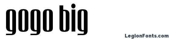шрифт gogo big, бесплатный шрифт gogo big, предварительный просмотр шрифта gogo big