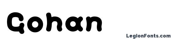 шрифт Gohan, бесплатный шрифт Gohan, предварительный просмотр шрифта Gohan
