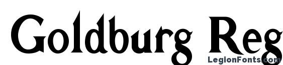 шрифт Goldburg Regular, бесплатный шрифт Goldburg Regular, предварительный просмотр шрифта Goldburg Regular