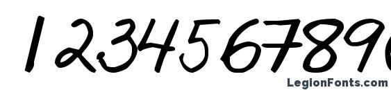 Goobascript Font, Number Fonts