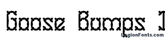 Goose Bumps II BRK font, free Goose Bumps II BRK font, preview Goose Bumps II BRK font