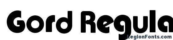 Gord Regular font, free Gord Regular font, preview Gord Regular font