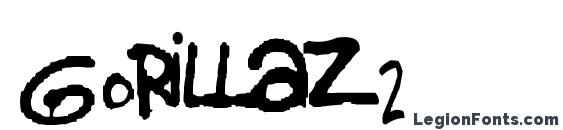 Gorillaz 2 font, free Gorillaz 2 font, preview Gorillaz 2 font