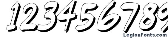 Gorts Fair Hand Shadow Font, Number Fonts
