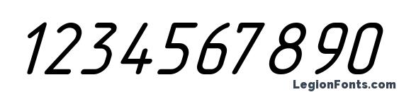 GOST 2.304 81 type B italic Font, Number Fonts