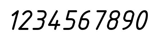 ГОСТ тип А Italic Font, Number Fonts
