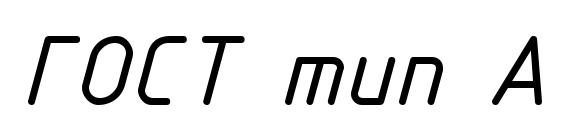 ГОСТ тип А Italic Font
