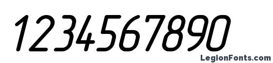 GOST type A Bold Italic Font, Number Fonts