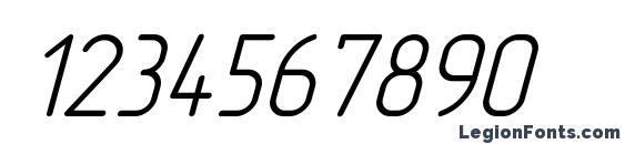 GOST type A Italic Font, Number Fonts