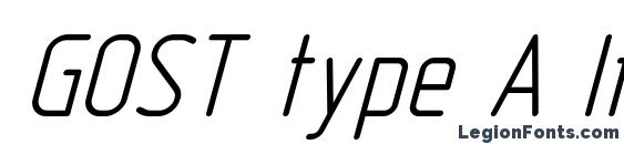 GOST type A Italic Font