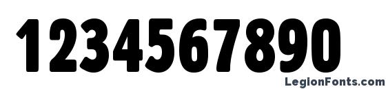 Gothic 821 Condensed BT Font, Number Fonts