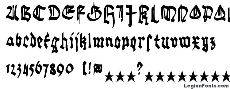 glyphs Gothic bozo font, сharacters Gothic bozo font, symbols Gothic bozo font, character map Gothic bozo font, preview Gothic bozo font, abc Gothic bozo font, Gothic bozo font