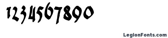 Gothic bozo Font, Number Fonts