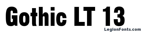 Gothic LT 13 font, free Gothic LT 13 font, preview Gothic LT 13 font