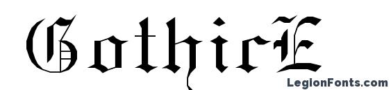 шрифт GothicE, бесплатный шрифт GothicE, предварительный просмотр шрифта GothicE