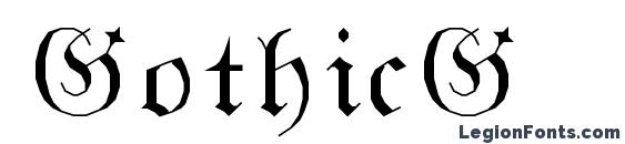GothicG font, free GothicG font, preview GothicG font