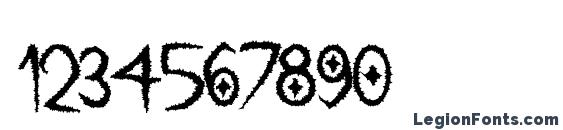 Gothichijinxrough Font, Number Fonts