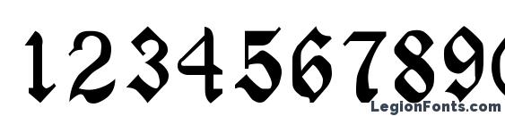 GothicRus Condenced Font, Number Fonts