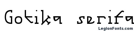 шрифт Gotika serifai b, бесплатный шрифт Gotika serifai b, предварительный просмотр шрифта Gotika serifai b