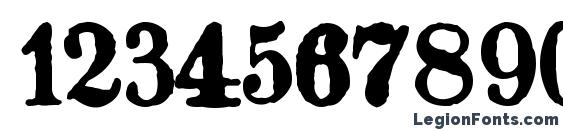 Gotyk poszarpany Font, Number Fonts