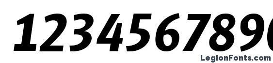 Goudita Sans SF Bold Italic Font, Number Fonts