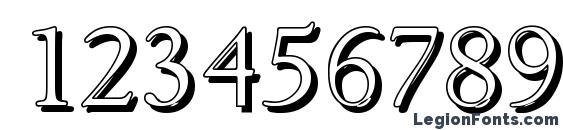 GouditaShadow Light Regular Font, Number Fonts