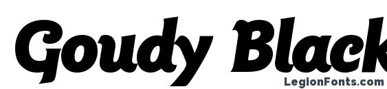 шрифт Goudy BlackItalic, бесплатный шрифт Goudy BlackItalic, предварительный просмотр шрифта Goudy BlackItalic