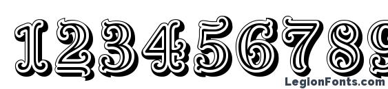 Goudy Decor ShodwnC Font, Number Fonts