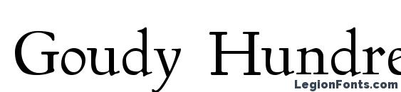 Goudy Hundred font, free Goudy Hundred font, preview Goudy Hundred font