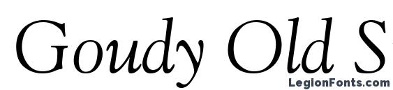 Шрифт Goudy Old Style Italic Old Style Figures