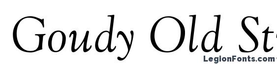 Шрифт Goudy Old Style ITALIC