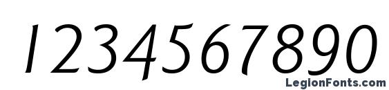 Goudy Sans Light Italic BT Font, Number Fonts