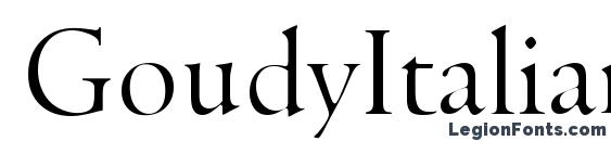 GoudyItalianLH Regular Font