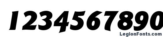 GoudySansStd BlackItalic Font, Number Fonts