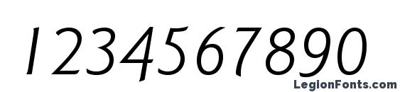 GoudySansStd BookItalic Font, Number Fonts