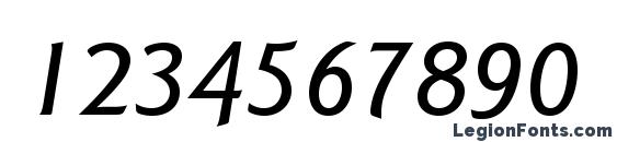 GoudySansStd MediumItalic Font, Number Fonts