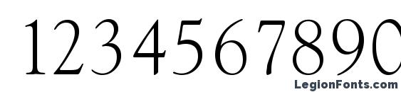GoudySerial Light Regular Font, Number Fonts