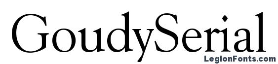 Шрифт GoudySerial Regular, Типографические шрифты