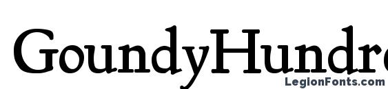 GoundyHundred B font, free GoundyHundred B font, preview GoundyHundred B font