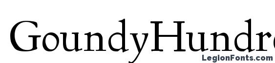 шрифт GoundyHundred I, бесплатный шрифт GoundyHundred I, предварительный просмотр шрифта GoundyHundred I