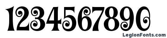 Graceful Mazurka Font, Number Fonts